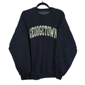Brandy Melville Georgetown Sweatshirt Women's One Size Oversized Navy Blue